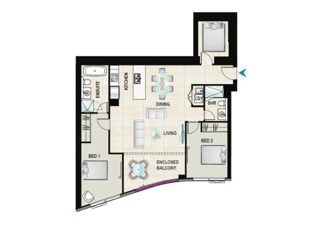 Apartment Ocean - Beachfront 72F 3Bedroom Skyhome Oceanview With Parking Gold Coast